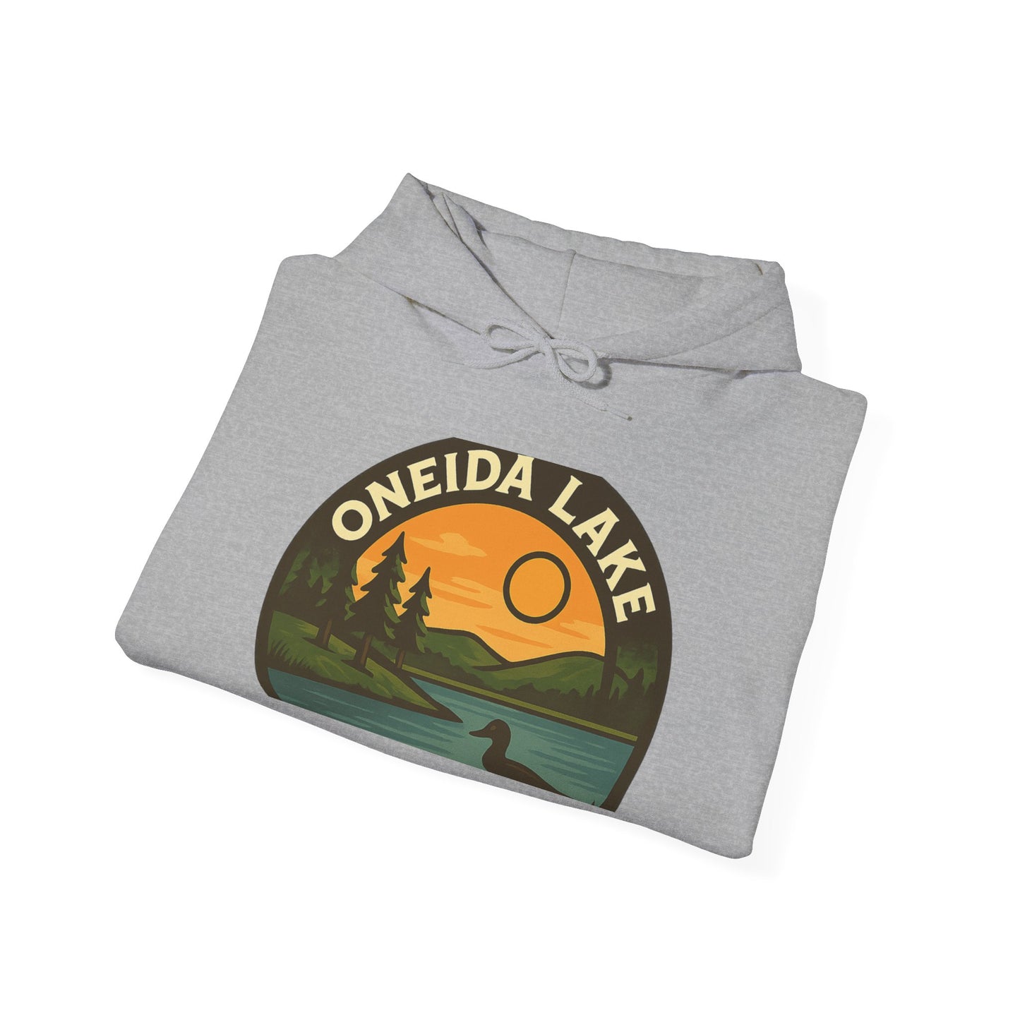 Oneida Lake Hoodie, Cozy Casual Wear, Unisex Sweatshirt, Lake Lover Gift, Outdoor Adventure Apparel, Summer Retreat Fashion
