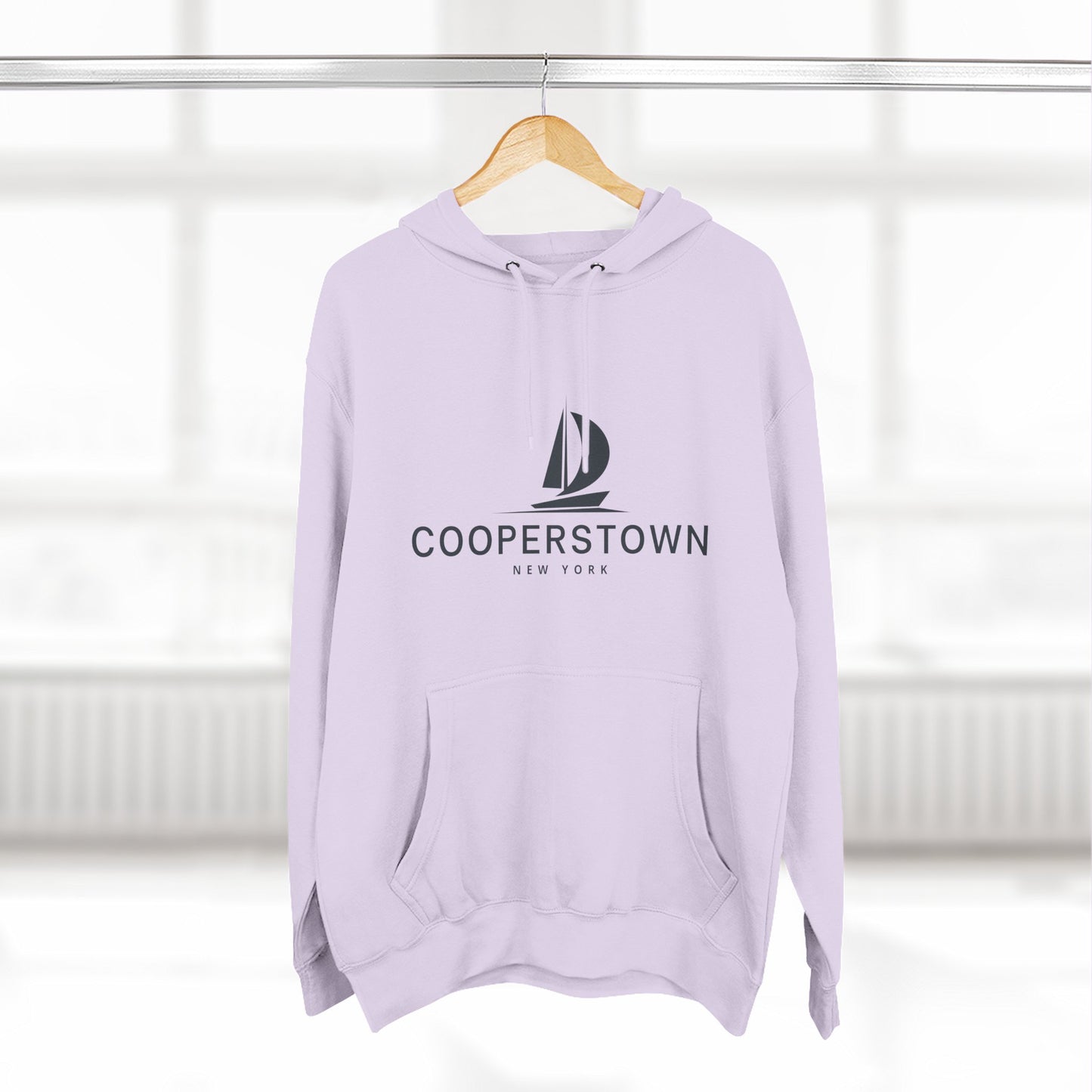 Cooperstown Inspired Fleece Hoodie, Casual Wear, Relaxation, Gift for Autumn Lovers, Travel Essential