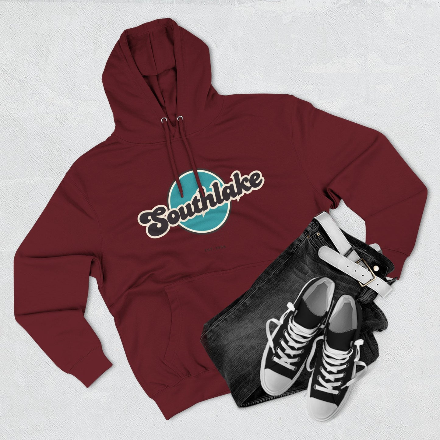 Southlake Retro Vibe Hoodie for Casual Days, Streetwear, Unisex Gift, Cozy Layering Apparel
