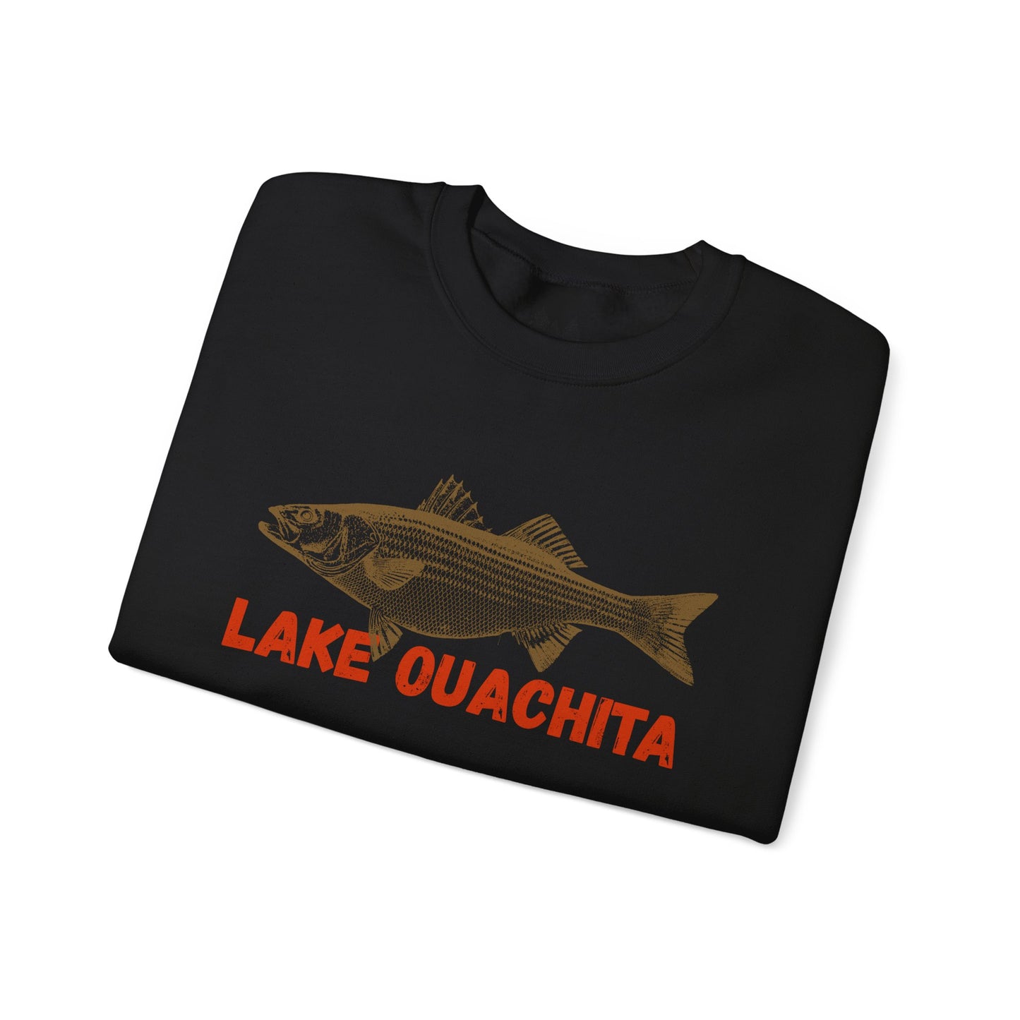 Lake Ouachita Fishing Sweatshirt, Unisex Crewneck, Casual Wear, Gift for Fishermen, Outdoor Apparel, Lake House Cozy