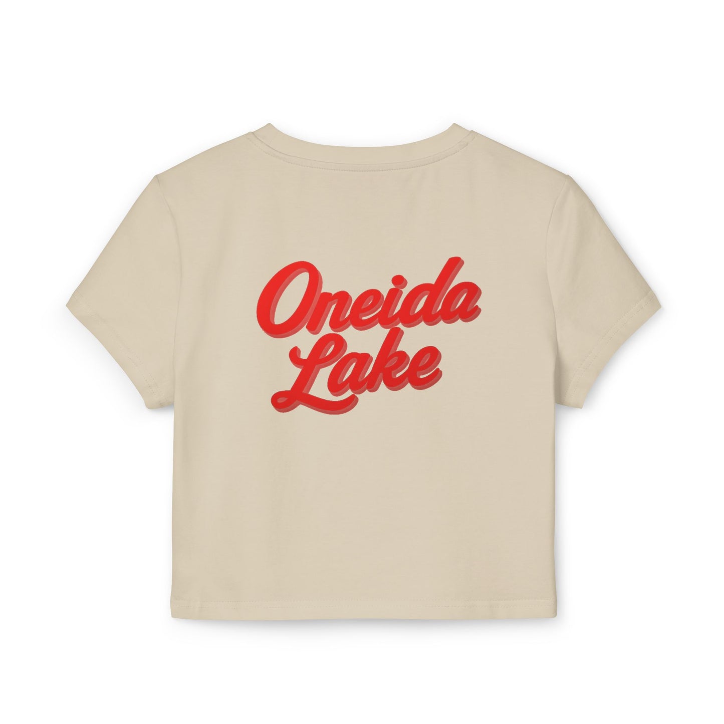 Oneida Lake Women's Baby Tee - Vintage Style, Lake Lover Shirt, Summer Outfit, Nature Lover Gift, Travel-Inspired Top