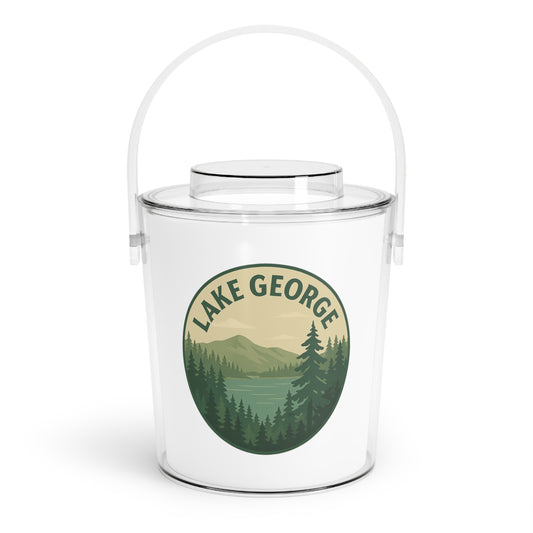 Lake George Ice Bucket with Tongs