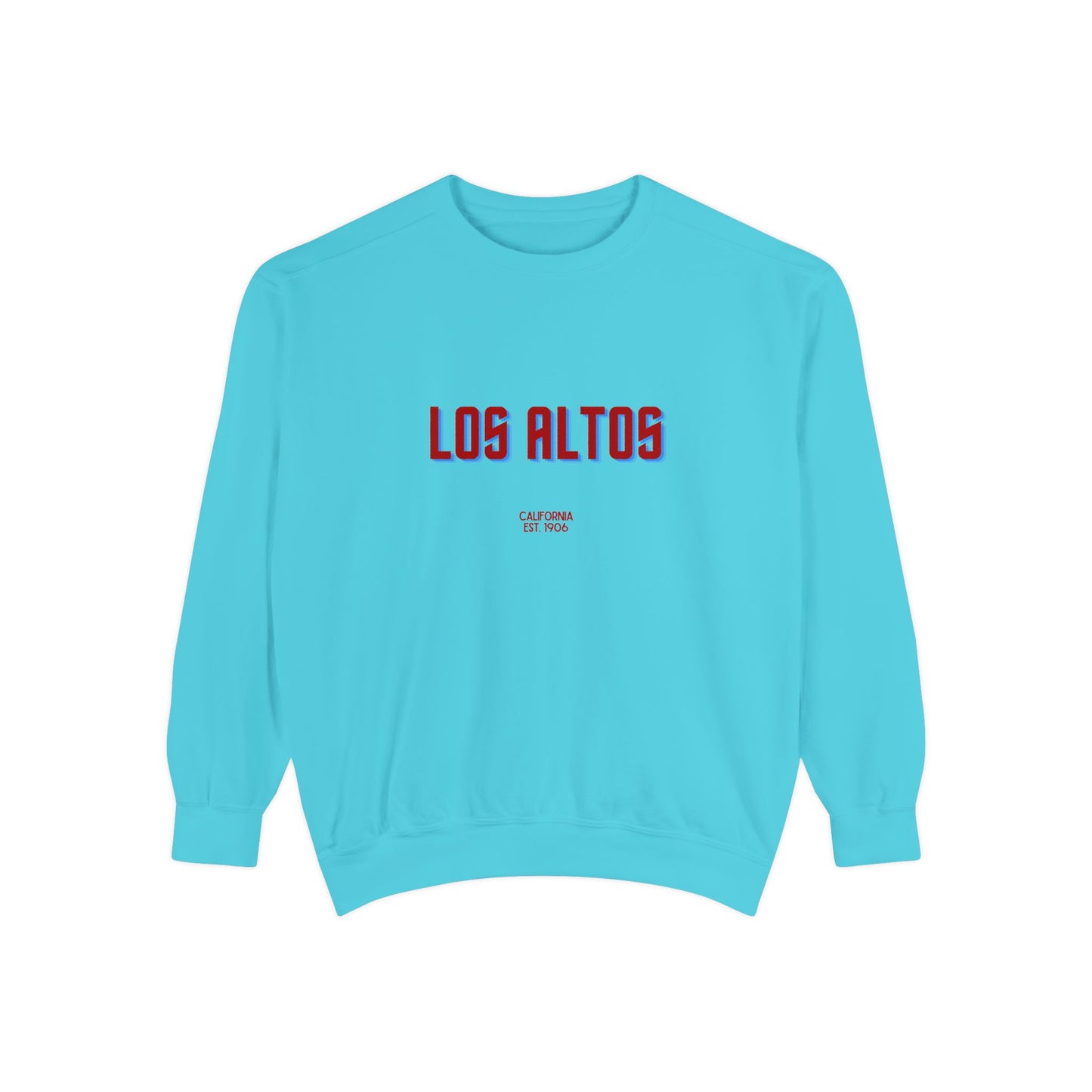 Los Altos Unisex Garment-Dyed Sweatshirt | Cozy Fashion, Perfect for Casual Outings, Gifts, Fall & Winter Style, Everyday Comfort