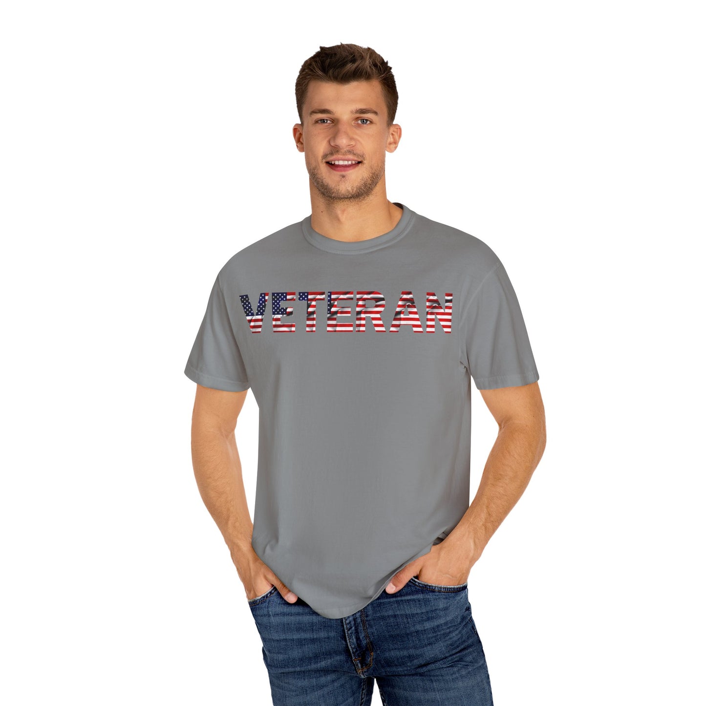 Veteran Pride Garment-Dyed T-Shirt for Unisex, Casual Wear, Memorial Day, Veteran's Day, Patriotic Apparel, Gift for Veterans