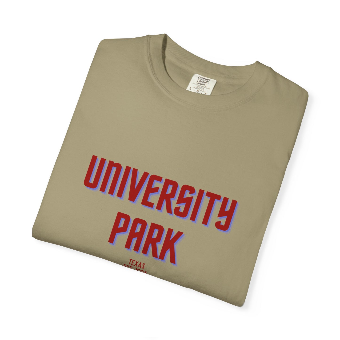 University Park Garment-Dyed Unisex T-Shirt, Casual Tee, Vintage Style Shirt, Everyday Wear, Birthday Gift, Unique Apparel
