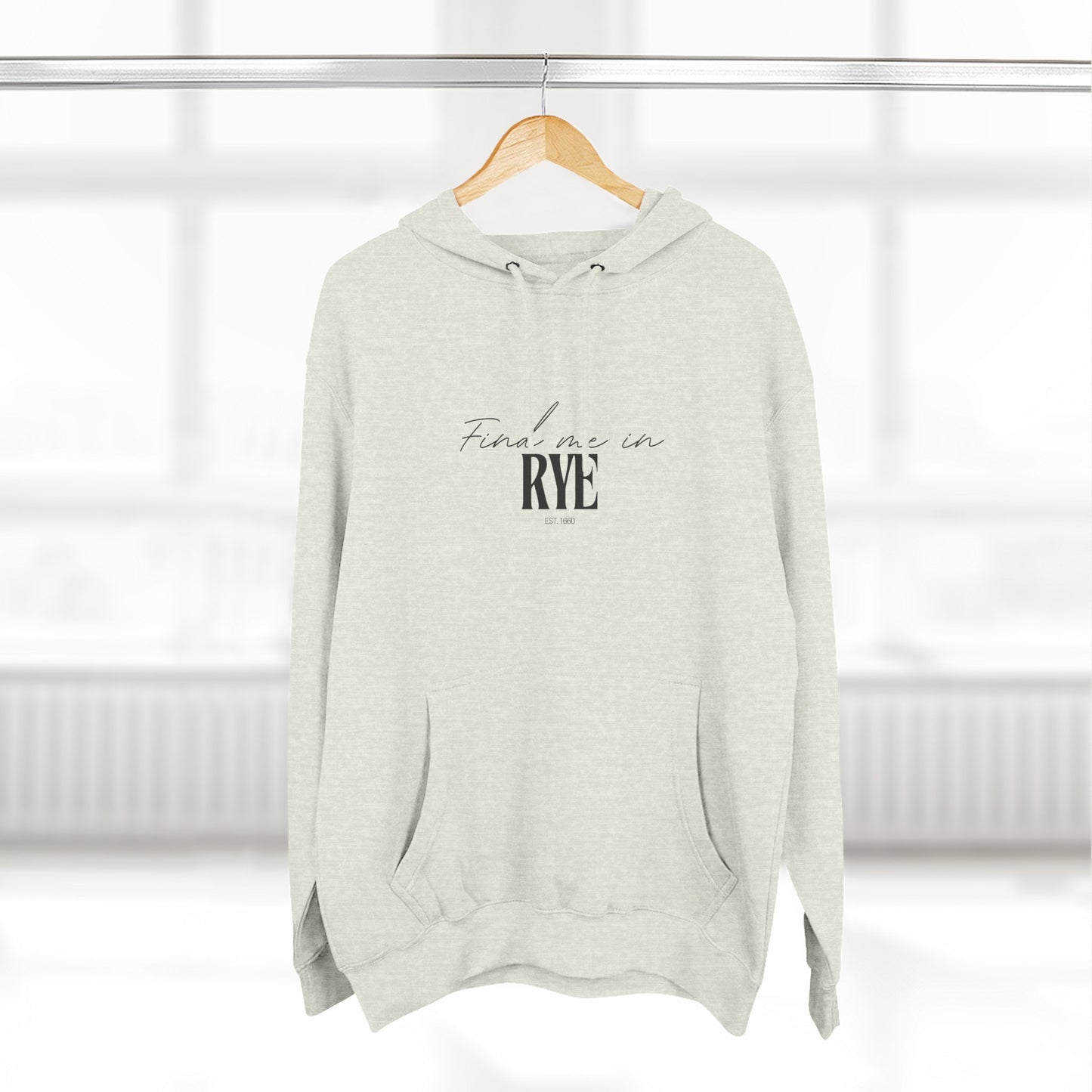 Rye Stylish Three-Panel Fleece Hoodie for Everyday Comfort, Personalized Gift, Casual Wear, Unisex Hoodie, Cozy Fashion