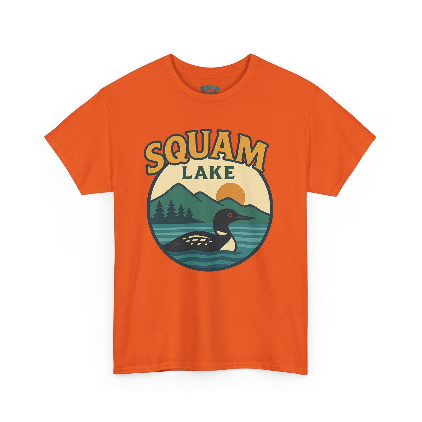 Squam Lake Graphic Tee | Unisex Heavy Cotton T-Shirt, Nature Lover Gift, Lake Adventure Shirt, Outdoor Apparel, Vintage Lake Design