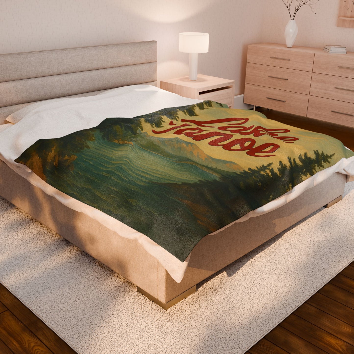 Lake Tahoe Velveteen Plush Blanket