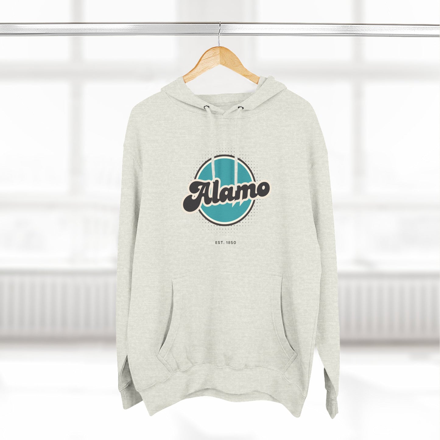 Alamo Retro Vibe Hoodie for Casual Days, Streetwear, Unisex Gift, Cozy Layering Apparel