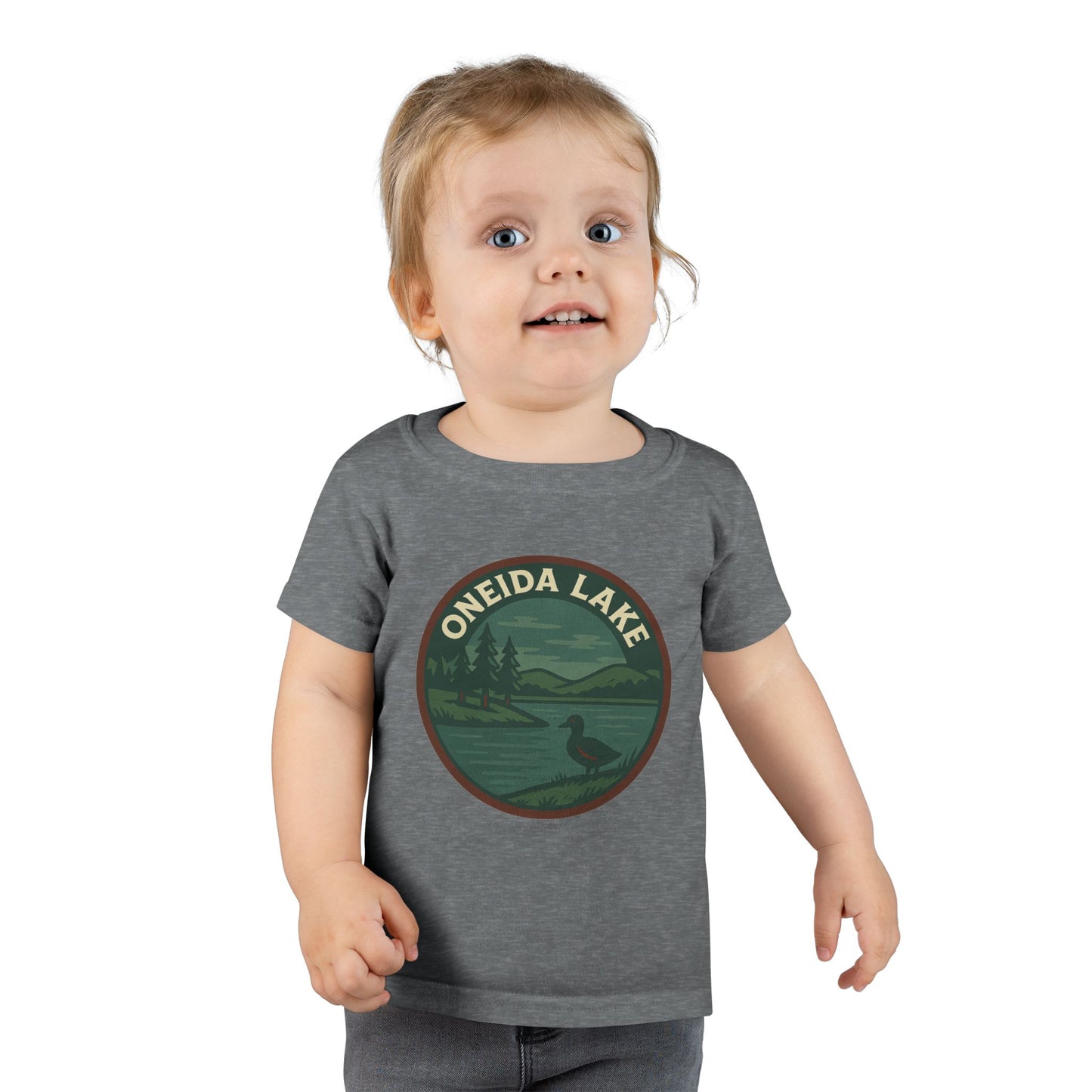 Oneida Lake Toddler T-Shirt | Nature Lovers Kids Tee | Cute Gift for Birthdays, Holidays, Family Outings, Summer Fun, Eco-Friendly Kids