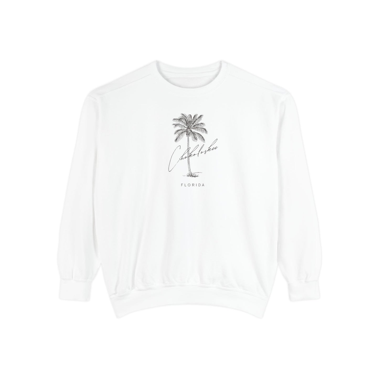 Chokoloskee Chill Vibes Sweatshirt - Unisex Garment-Dyed Style, Perfect for Lounging