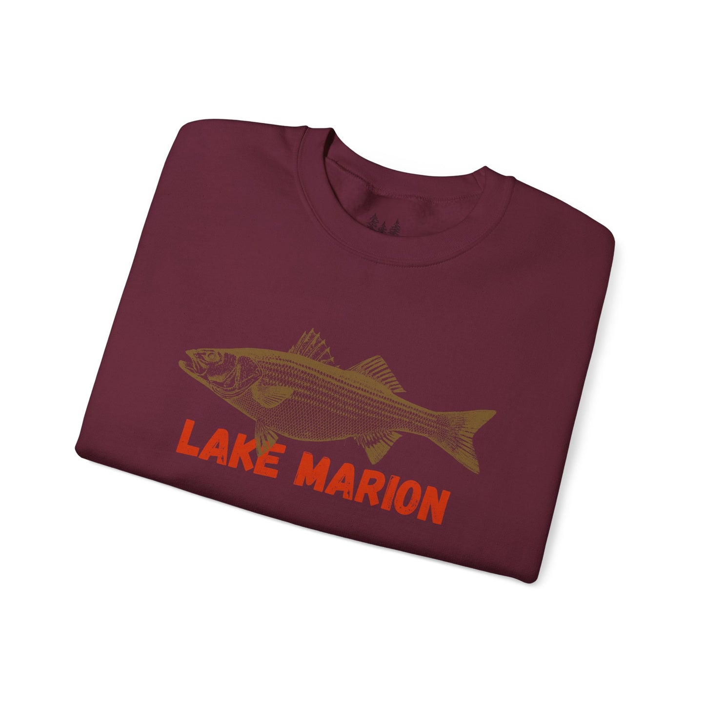 Lake Marion Fishing Sweatshirt, Unisex Crewneck, Casual Wear, Gift for Fishermen, Outdoor Apparel, Lake House Cozy