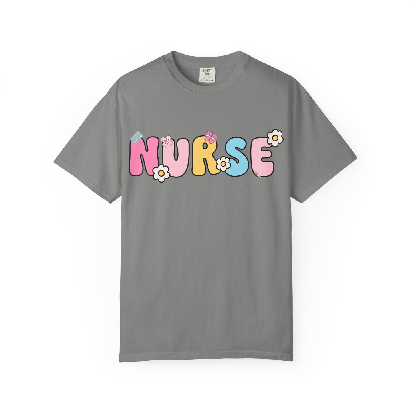 Playful Nurse T-Shirt - Fun Gift for Healthcare Workers, Floral Design, Birthday Present, Nurse Appreciation Week, Casual Wear