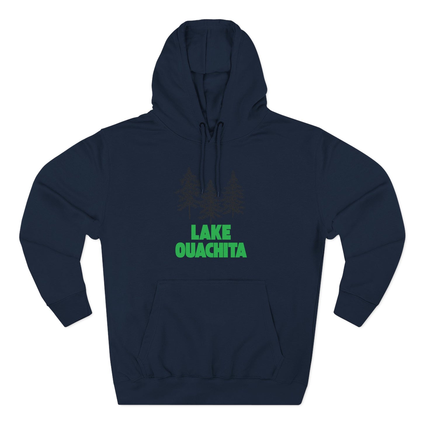 Lake Ouachita Fleece Hoodie, Cozy Sweatshirt, Outdoor Adventure Wear, Unique Gift for Lake Lovers, Perfect for Fall and Winter