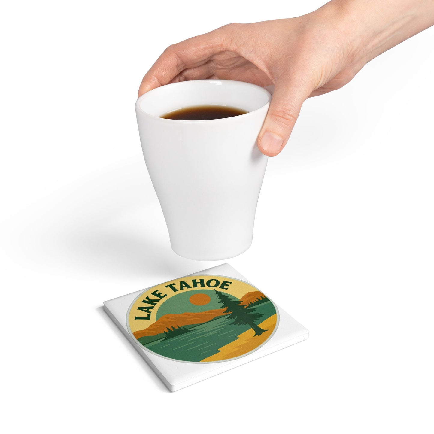 Lake Tahoe Ceramic Coaster
