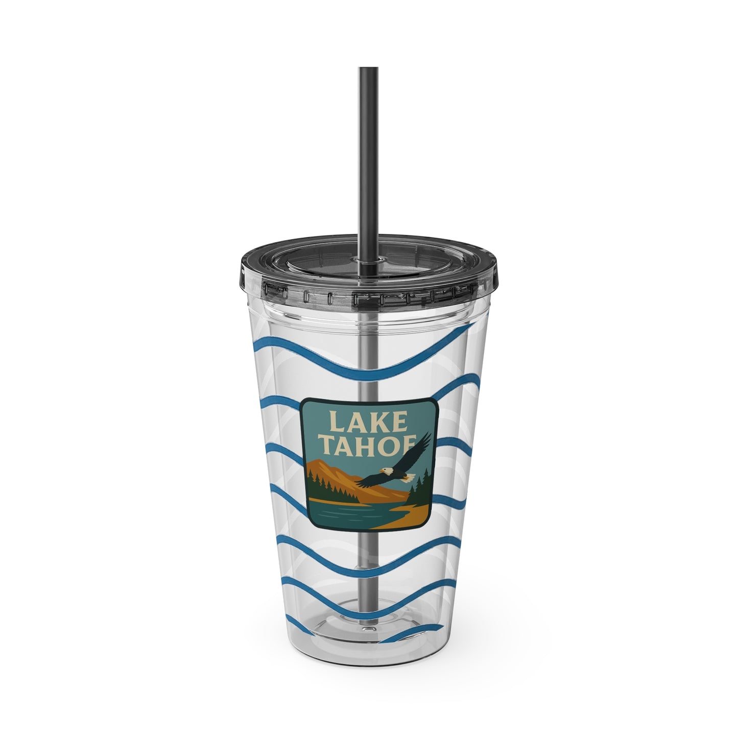 Lake Tahoe Sunsplash Tumbler, 16oz Clear Drink Cup for Outdoor Adventures, Customizable Travel Mug, Perfect for Summer Fun, Eco-Friendly Beverage [...]