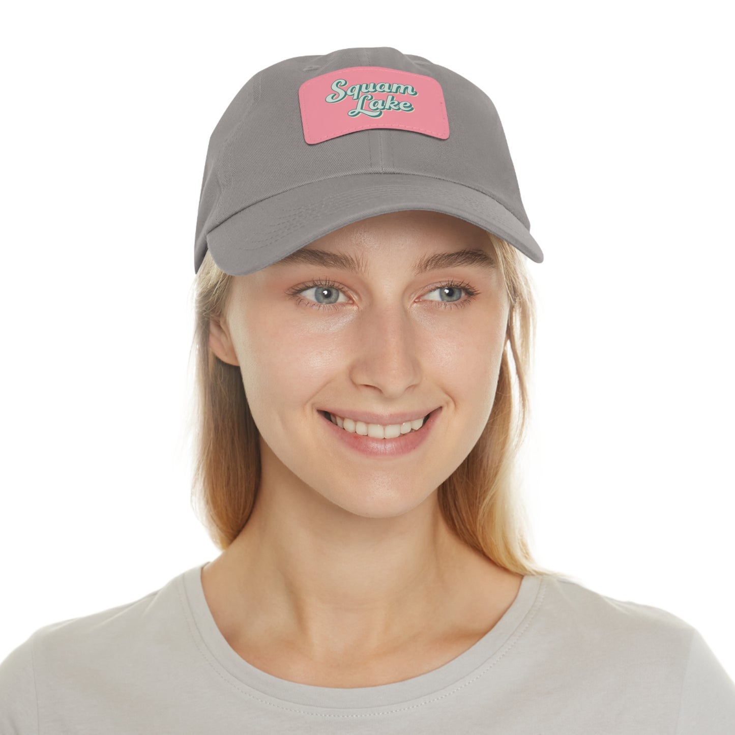 Squam Lake Dad Hat with Leather Patch (Rectangle)