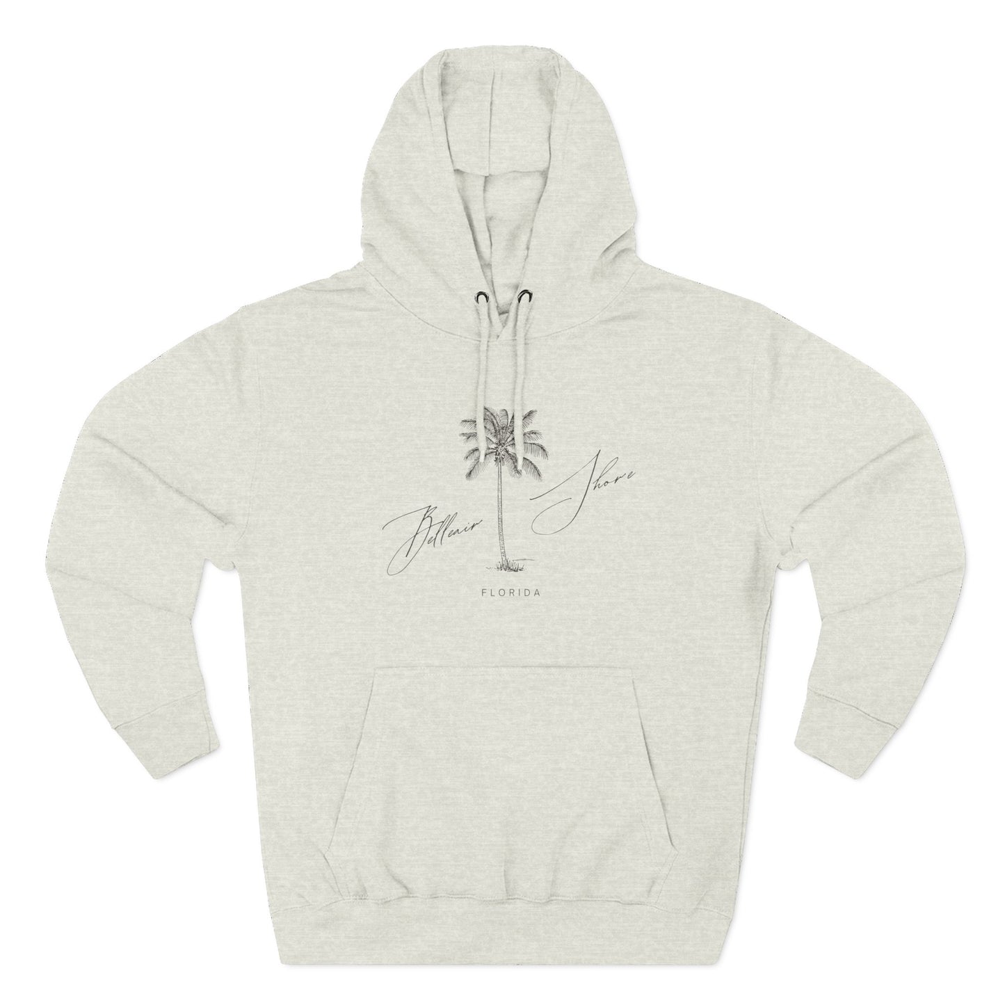 Belleair Shore Stylish Three-Panel Fleece Hoodie for Cozy Days, Casual Wear, Warm Layering, Gift for Him or Her, White Stylish Apparel