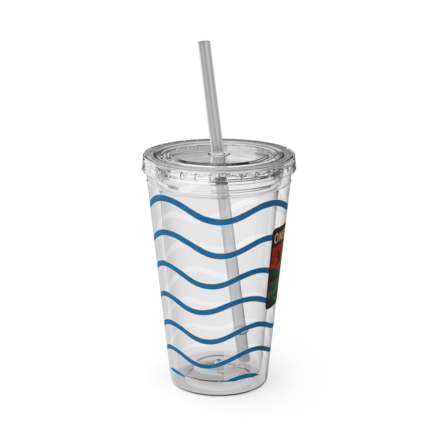 Oneida Lake Sunsplash Tumbler, 16oz Clear Drink Cup for Outdoor Adventures, Customizable Travel Mug, Perfect for Summer Fun, Eco-Friendly Beverage [...]