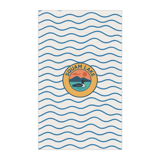 Squam Lake Tea Towels - Nautical Kitchen Decor, Gift for Lake House, Coastal Living, Home Essentials, Beach House Decor