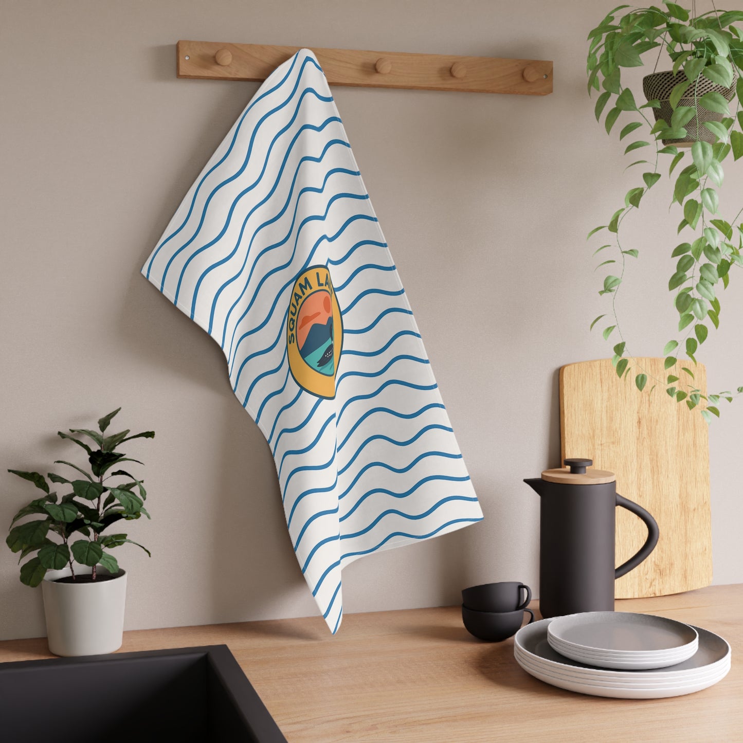Squam Lake Tea Towels - Nautical Kitchen Decor, Gift for Lake House, Coastal Living, Home Essentials, Beach House Decor