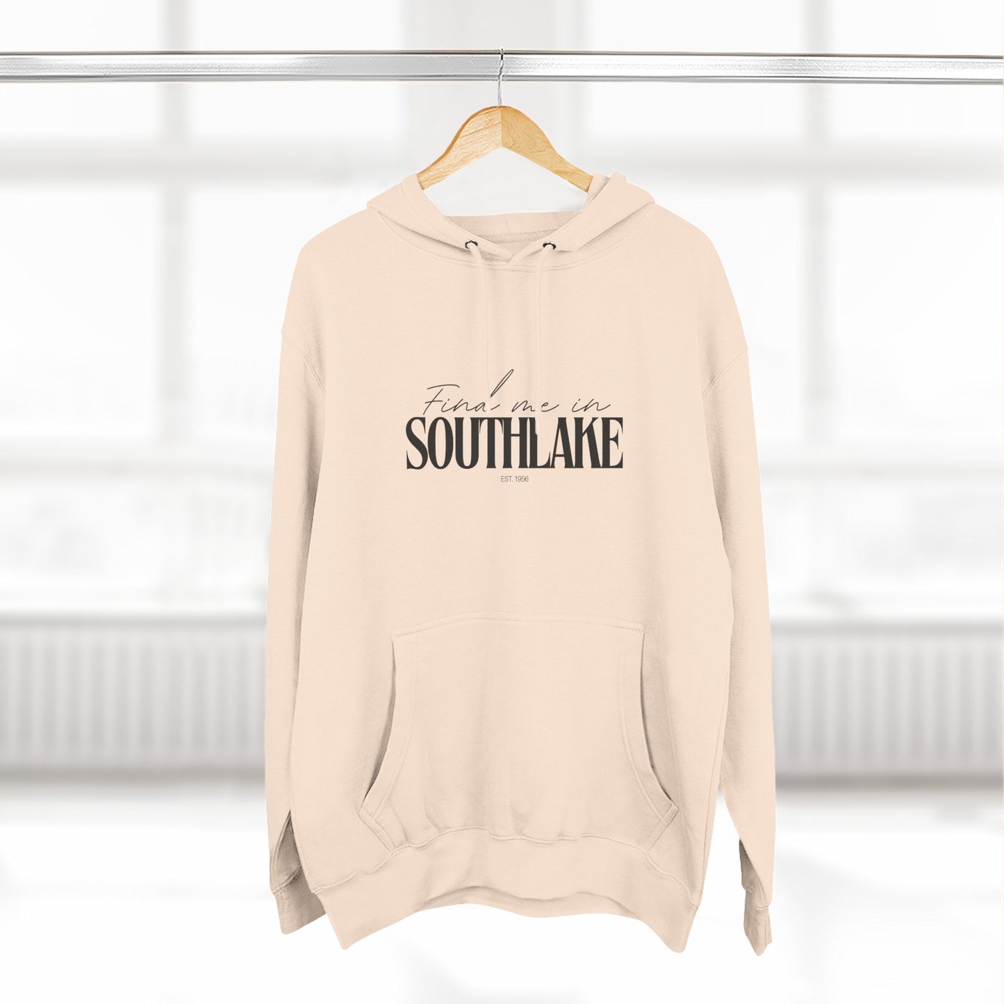 Southlake Stylish Three-Panel Fleece Hoodie for Everyday Comfort, Personalized Gift, Casual Wear, Unisex Hoodie, Cozy Fashion