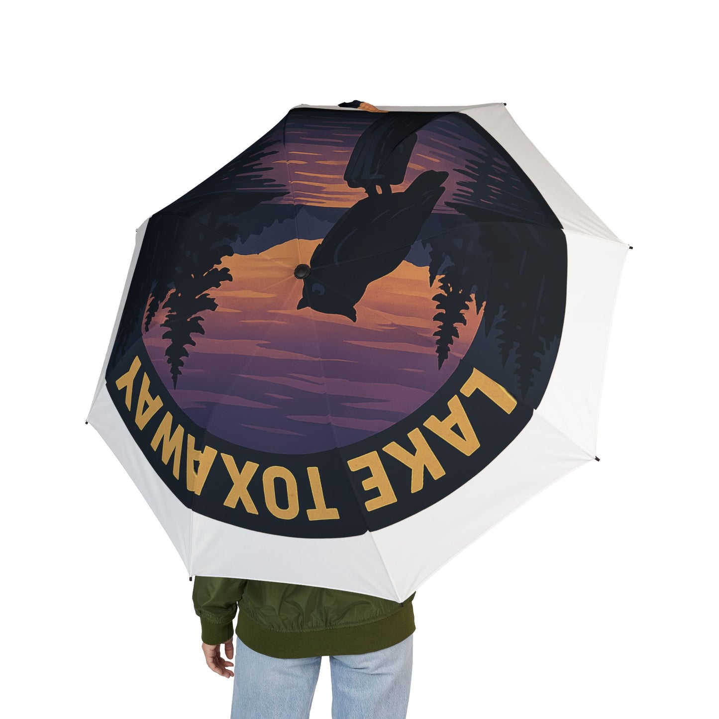 Lake Toxaway Semi-Automatic Foldable Umbrella, Travel Umbrella, Outdoor Gear, Gifts for Nature Lovers, Rainy Day Essential