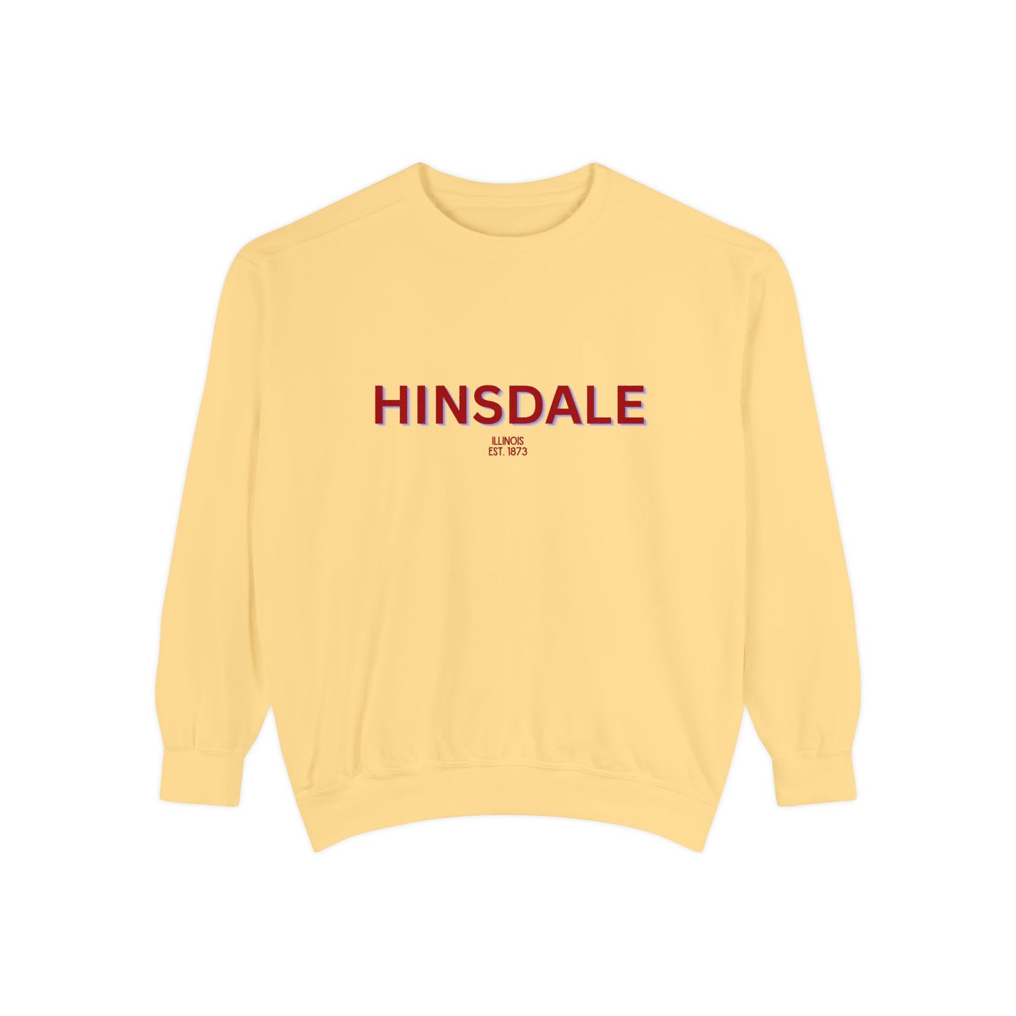 Hinsdale Unisex Garment-Dyed Sweatshirt | Cozy Fashion, Perfect for Casual Outings, Gifts, Fall & Winter Style, Everyday Comfort