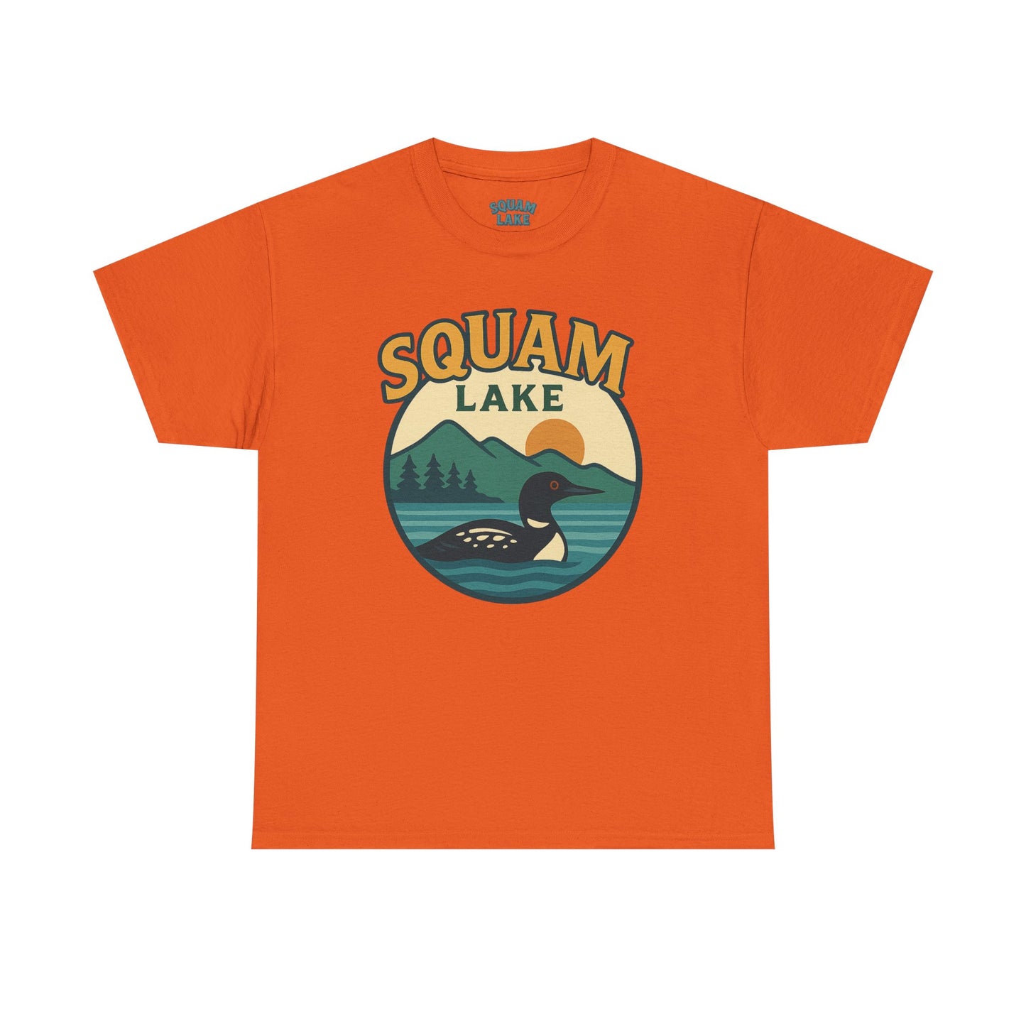 Squam Lake Graphic Tee | Unisex Heavy Cotton T-Shirt, Nature Lover Gift, Lake Adventure Shirt, Outdoor Apparel, Vintage Lake Design