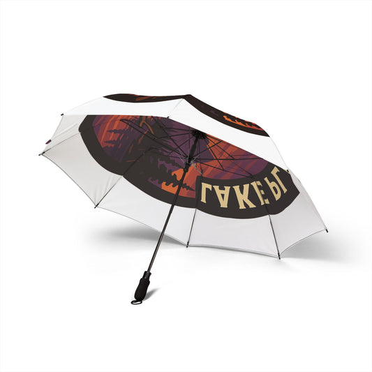 Lake Placid Semi-Automatic Foldable Umbrella, Travel Umbrella, Outdoor Gear, Gifts for Nature Lovers, Rainy Day Essential