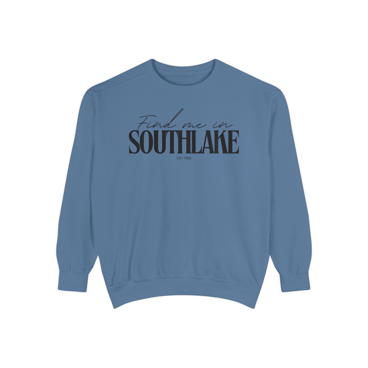 Southlake Cozy Sweatshirt, Unisex Garment-Dyed Crew, Casual Wear, Gift for Friends, Fall Fashion, Lounge Style