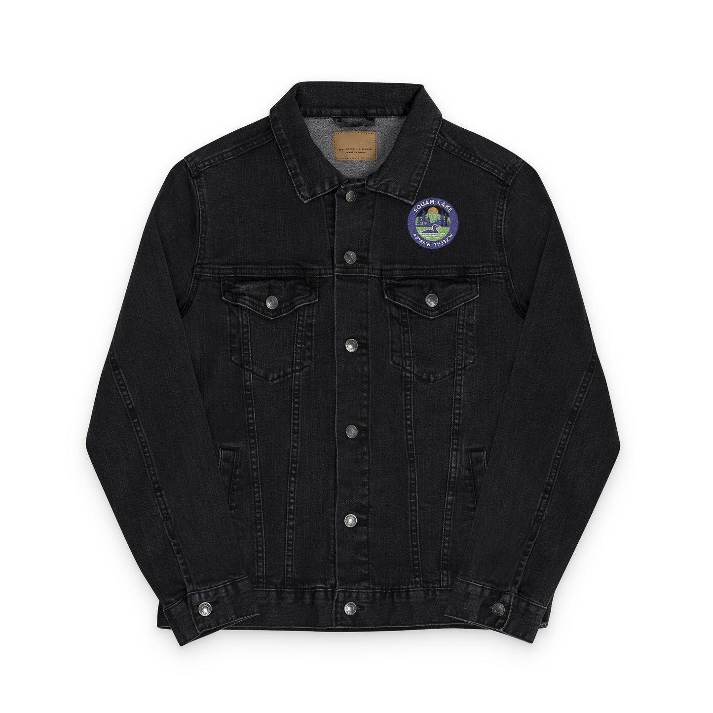 Unisex Embroidered Denim Jacket - Trendy Fall Fashion, Casual Layering, Everyday Wear, Stylish Gift, Unique Statement Piece
