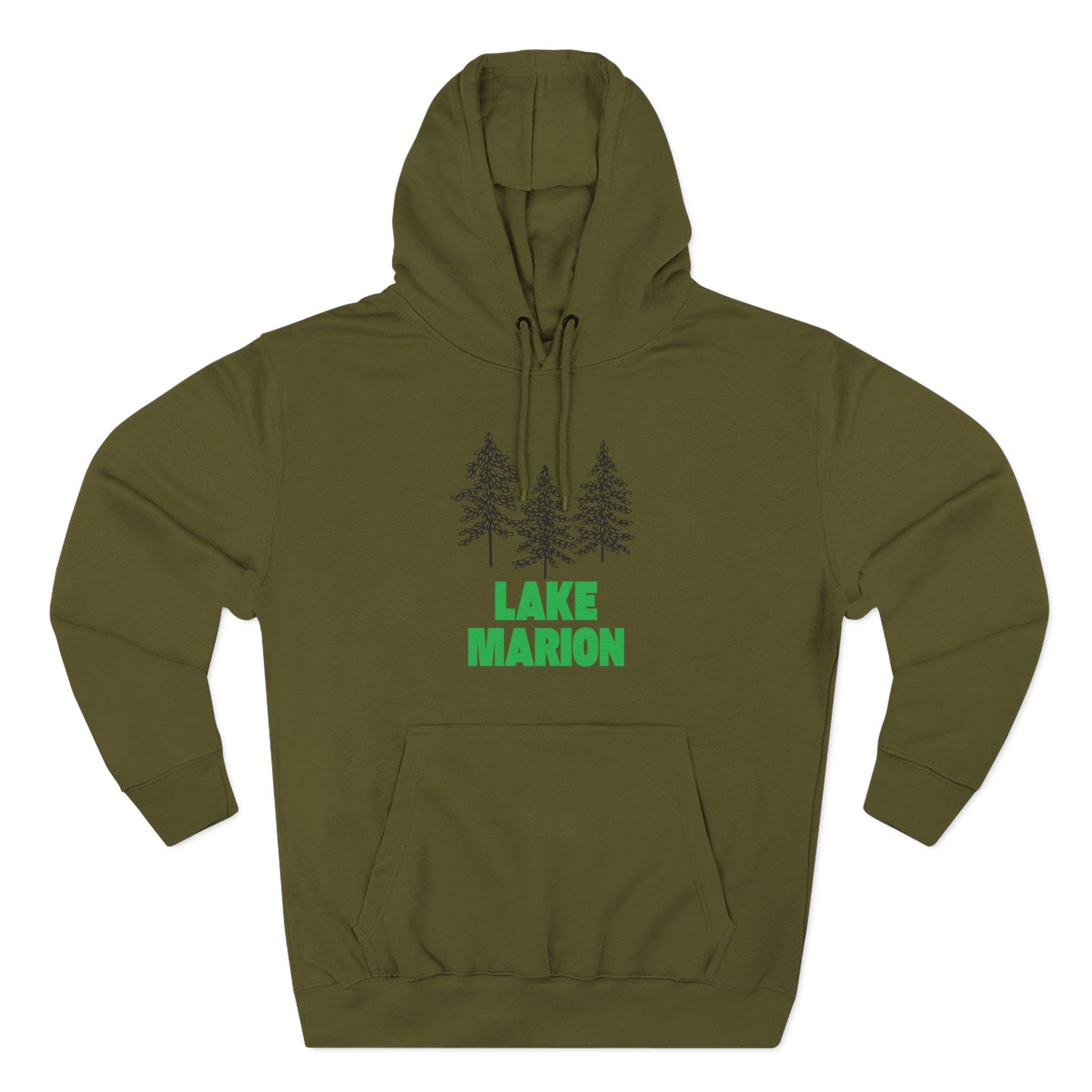 Lake Marion Fleece Hoodie, Cozy Sweatshirt, Outdoor Adventure Wear, Unique Gift for Lake Lovers, Perfect for Fall and Winter