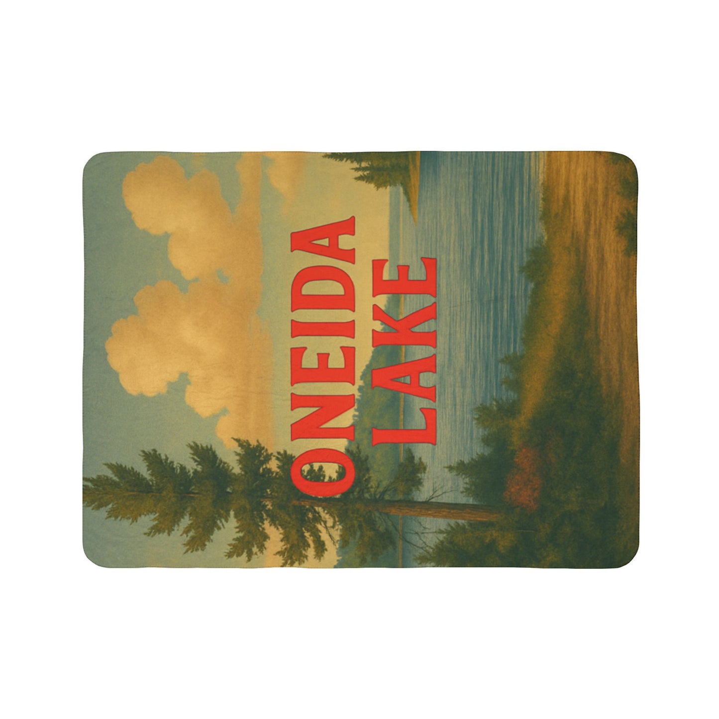 Oneida Lake Fleece Sherpa Blanket