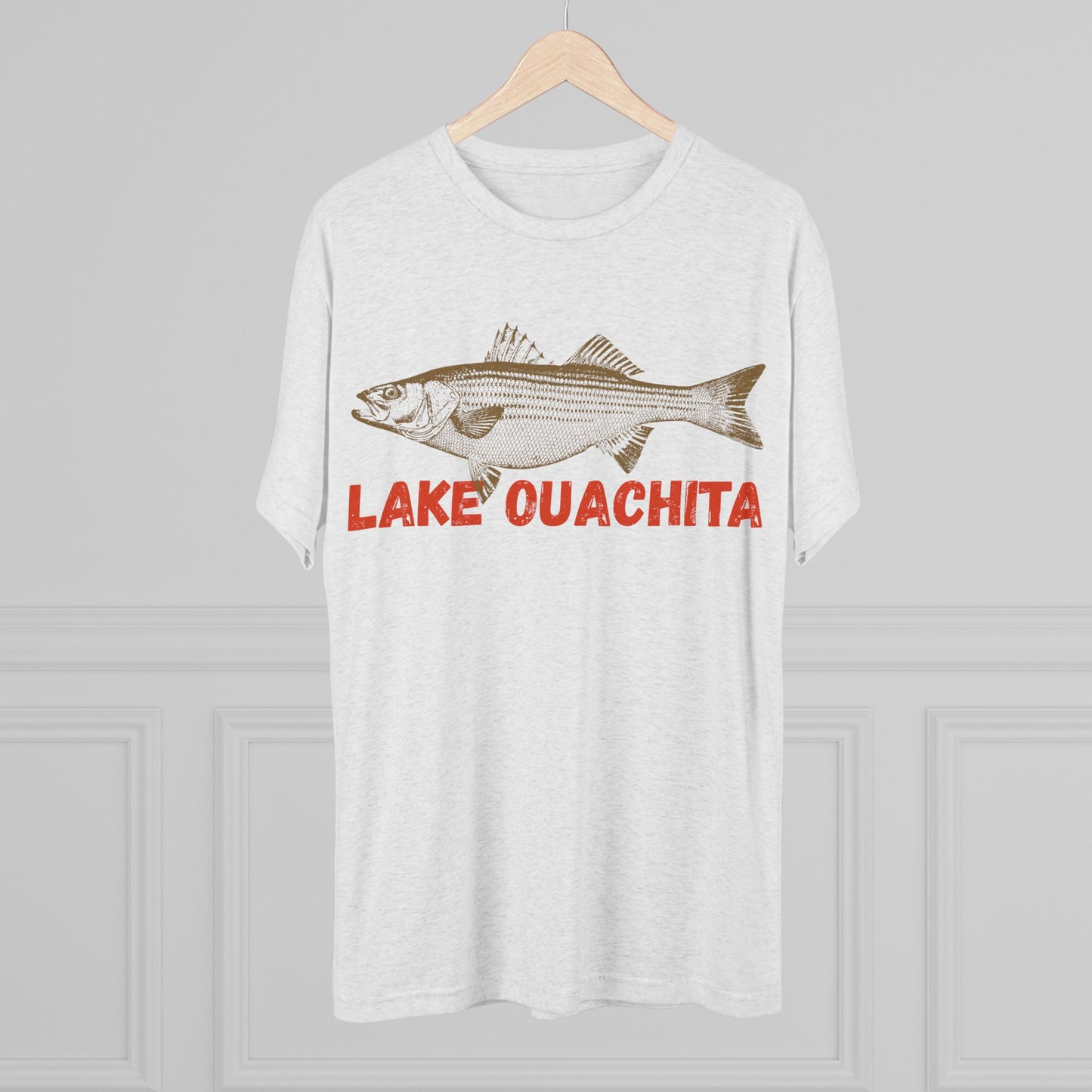 Lake Ouachita Fishing Tee, Unisex Crew Neck Shirt, Summer Lake Apparel, Gift for Fishermen, Outdoor Adventure T-Shirt, Lake House Style