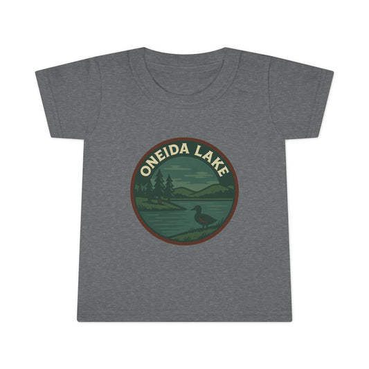 Oneida Lake Toddler T-Shirt | Nature Lovers Kids Tee | Cute Gift for Birthdays, Holidays, Family Outings, Summer Fun, Eco-Friendly Kids
