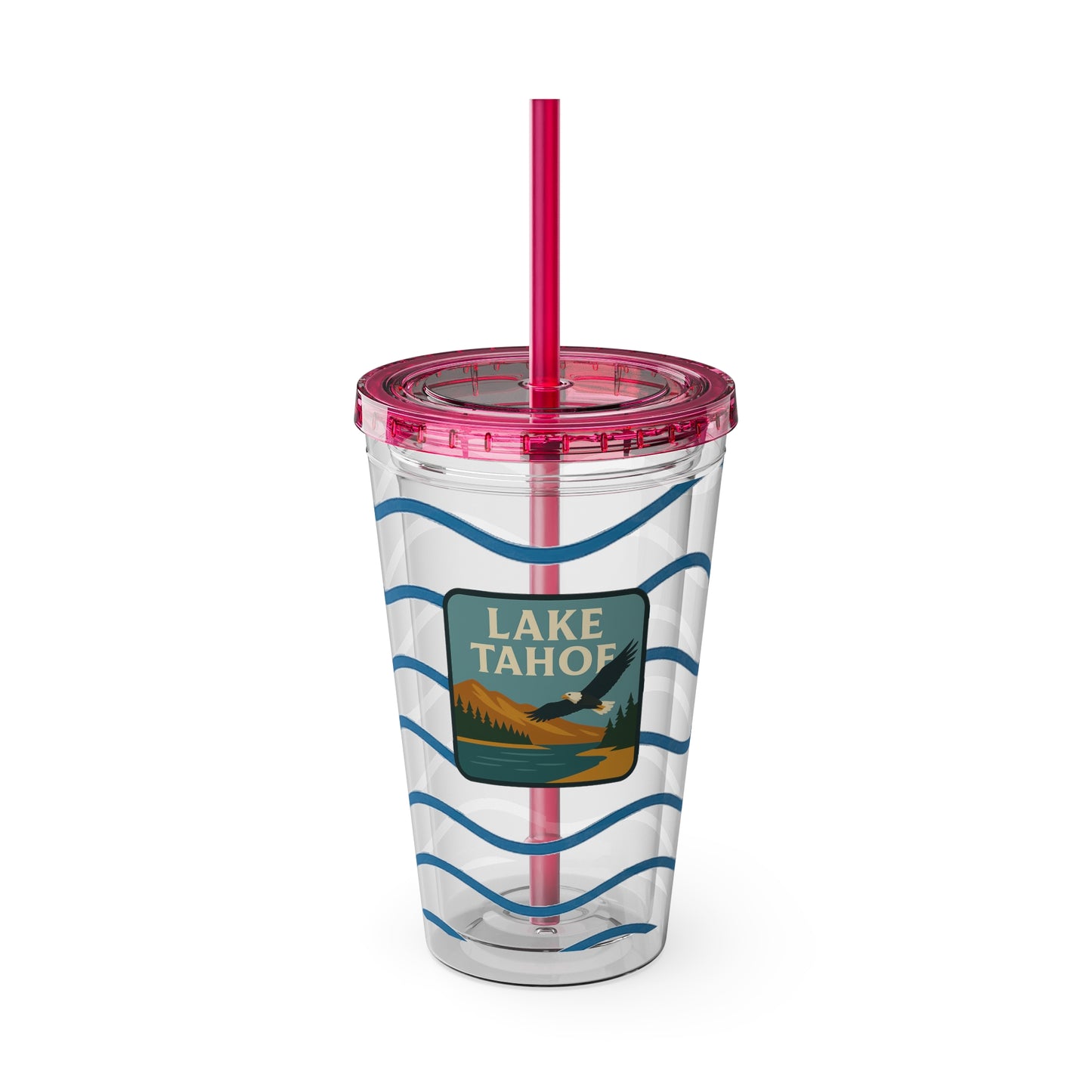Lake Tahoe Sunsplash Tumbler, 16oz Clear Drink Cup for Outdoor Adventures, Customizable Travel Mug, Perfect for Summer Fun, Eco-Friendly Beverage [...]