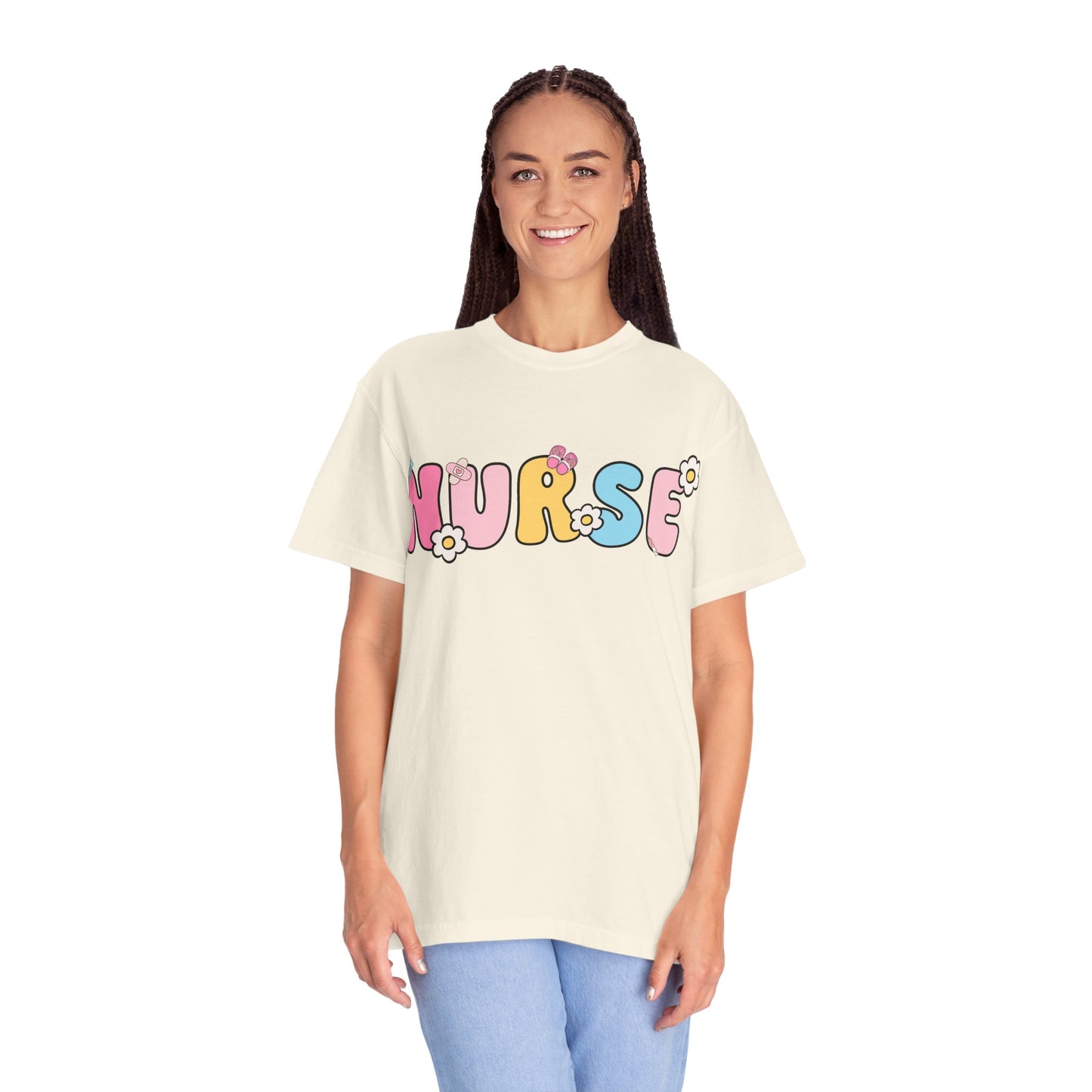 Playful Nurse T-Shirt - Fun Gift for Healthcare Workers, Floral Design, Birthday Present, Nurse Appreciation Week, Casual Wear