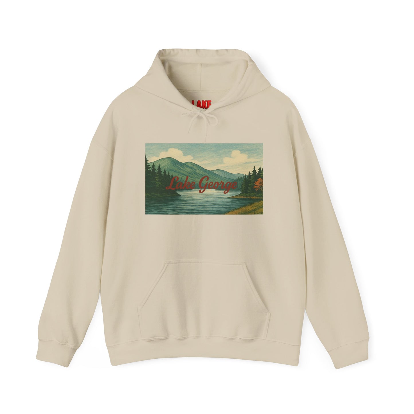 Lake George Hoodie, Cozy Casual Wear, Unisex Sweatshirt, Lake Lover Gift, Outdoor Adventure Apparel, Summer Retreat Fashion