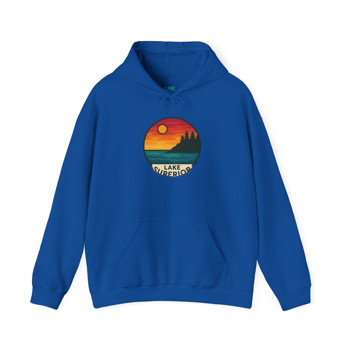 Lake Superior Hoodie, Cozy Casual Wear, Unisex Sweatshirt, Lake Lover Gift, Outdoor Adventure Apparel, Summer Retreat Fashion