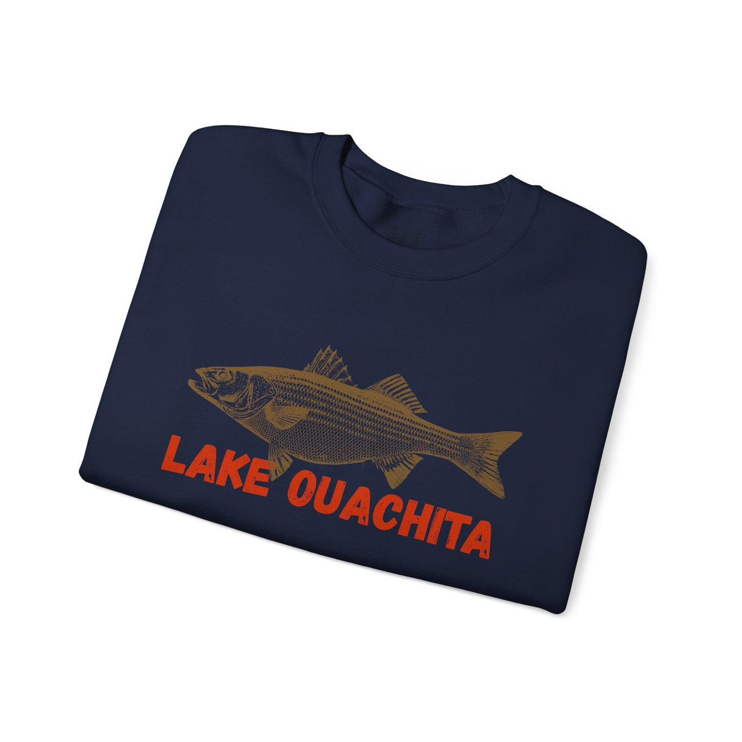 Lake Ouachita Fishing Sweatshirt, Unisex Crewneck, Casual Wear, Gift for Fishermen, Outdoor Apparel, Lake House Cozy