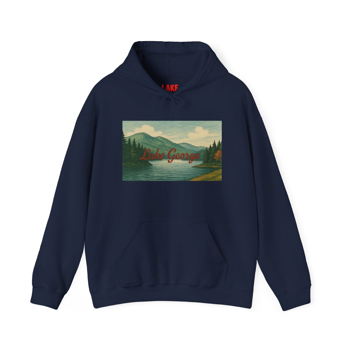 Lake George Hoodie, Cozy Casual Wear, Unisex Sweatshirt, Lake Lover Gift, Outdoor Adventure Apparel, Summer Retreat Fashion