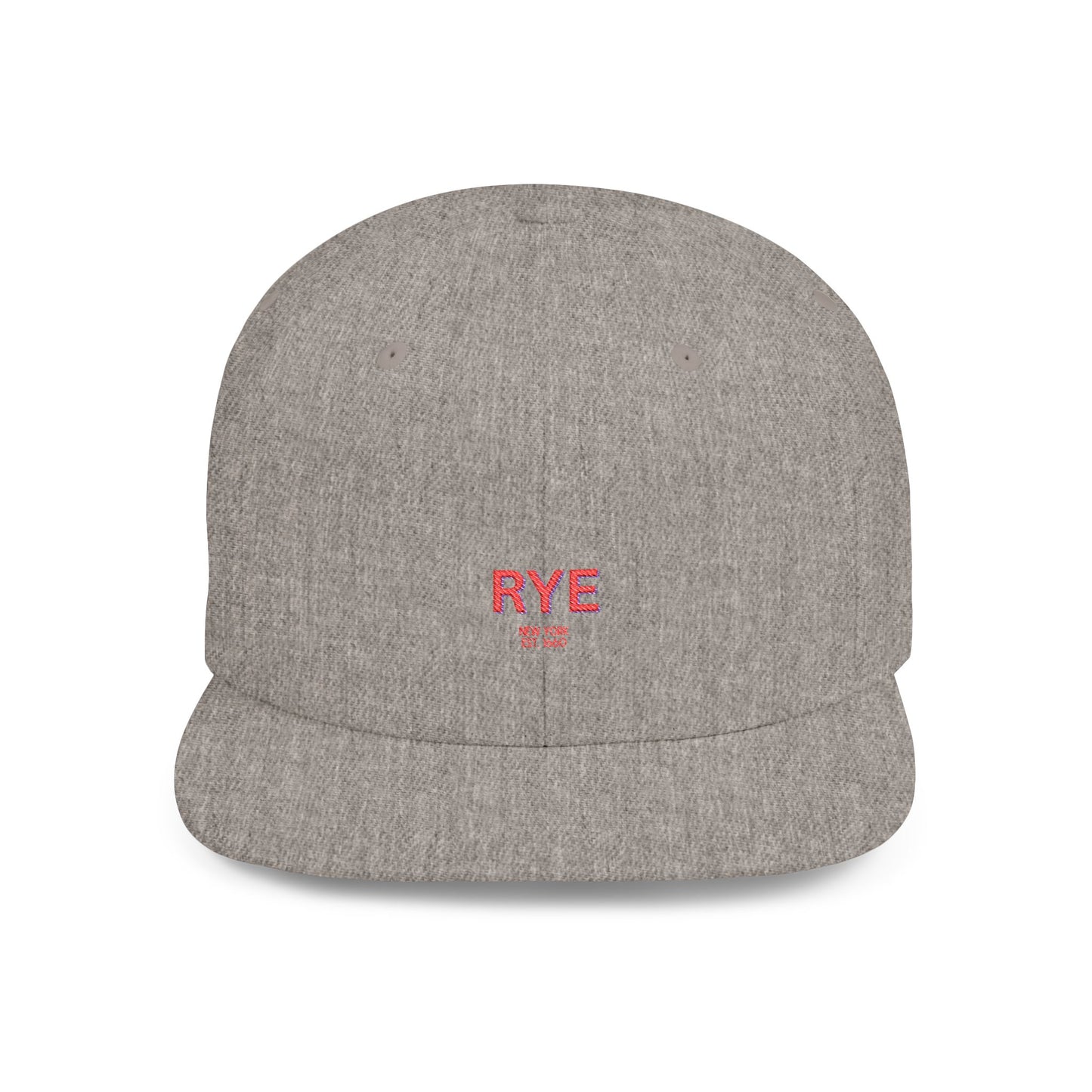 Rye Stylish Flat Bill Snapback Hat with Design, Perfect for Casual Outings, Streetwear, Gifts, Festivals, Everyday Wear