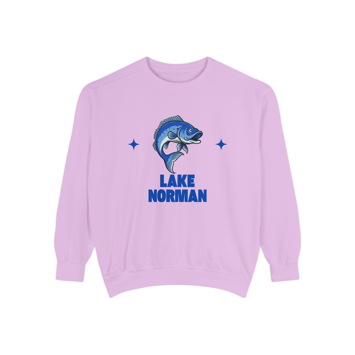 Lake Norman Fish Design Unisex Sweatshirt | Cozy Fishing Apparel, Casual Wear, Gift for Anglers, Lake Day Outfit, Nature Lovers Sweatshirt