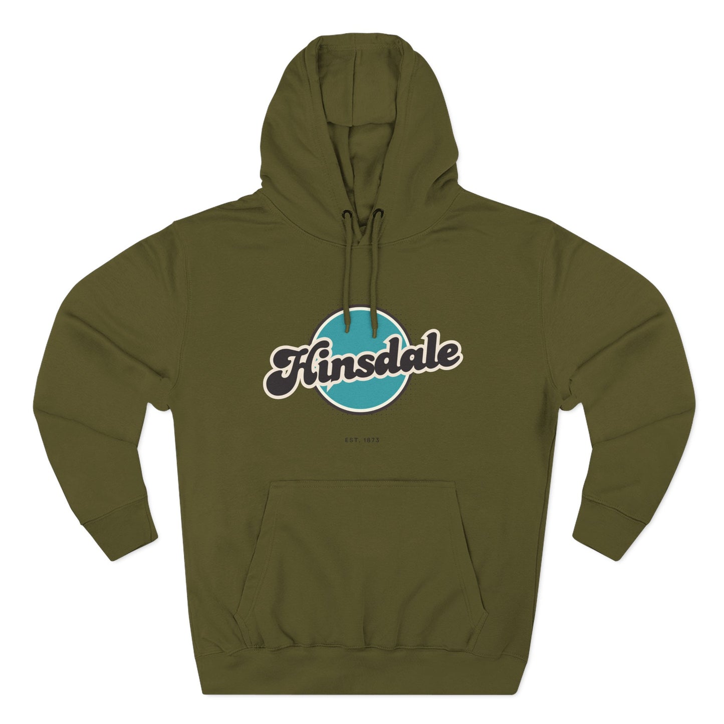 Hinsdale Retro Vibe Hoodie for Casual Days, Streetwear, Unisex Gift, Cozy Layering Apparel