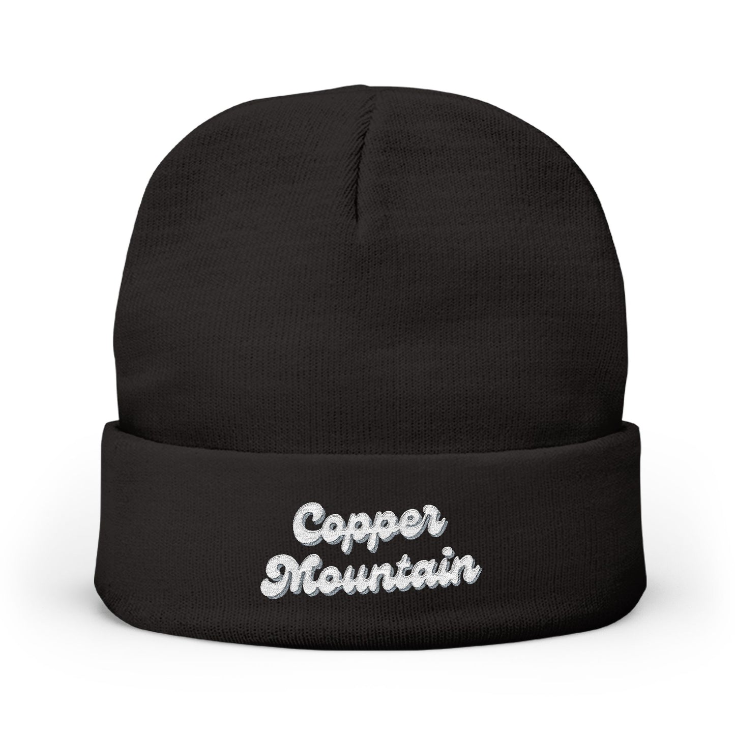 Copper Mountain Cozy Embroidered Knit Beanie | Winter Hat, Casual Fashion Accessory, Gift for Him/Her, Cozy Style, Outdoor Wear