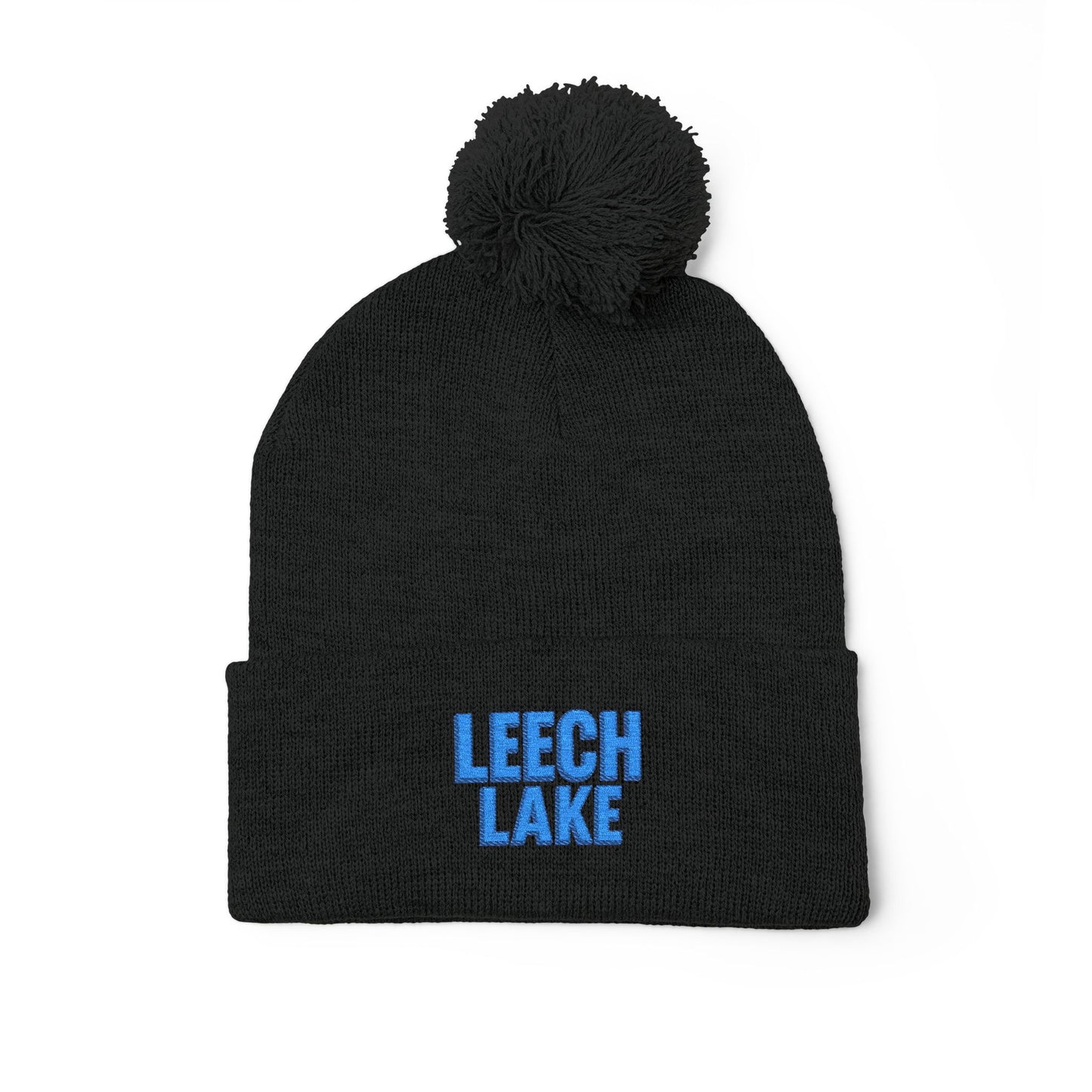 Leech Lake Pom-Pom Knit Cap (Embroidery)