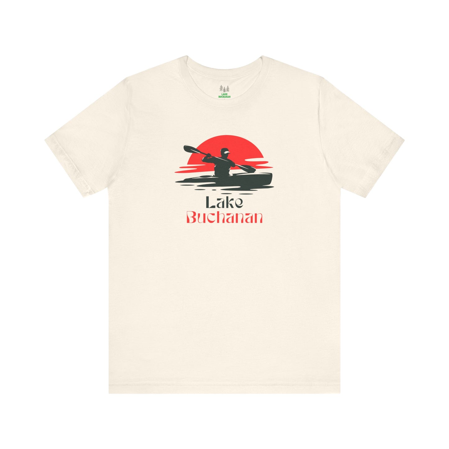 Lake Buchanan Tee - Kayaking Graphic Unisex Jersey Short Sleeve Shirt, Outdoor Adventure Gift, Summer Vibes, Lake Lover Apparel