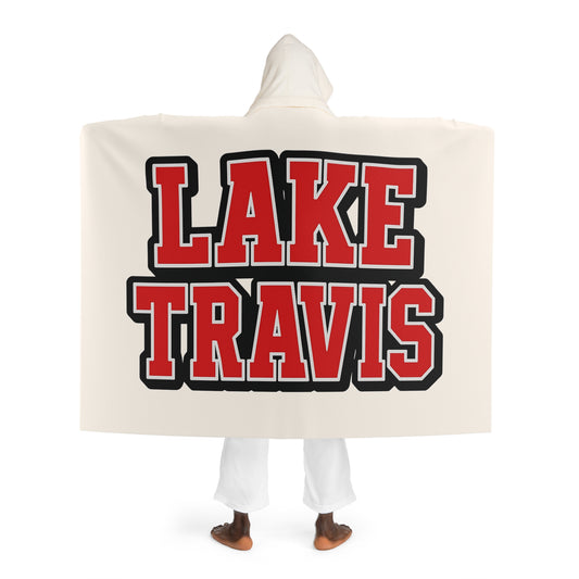 Lake Travis Cozy Hooded Sherpa Fleece Blanket - Perfect for Chilly Evenings, Movie Nights, Cozy Home Décor, Gifts for Her, Winter Snuggles