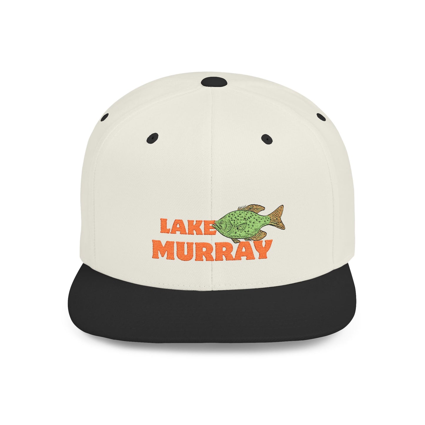 Lake Murray Fish Flat Bill Snapback Hat, Fishing Cap, Outdoor Gear, Lake House Gift, Summer Accessories, Stylish Headwear
